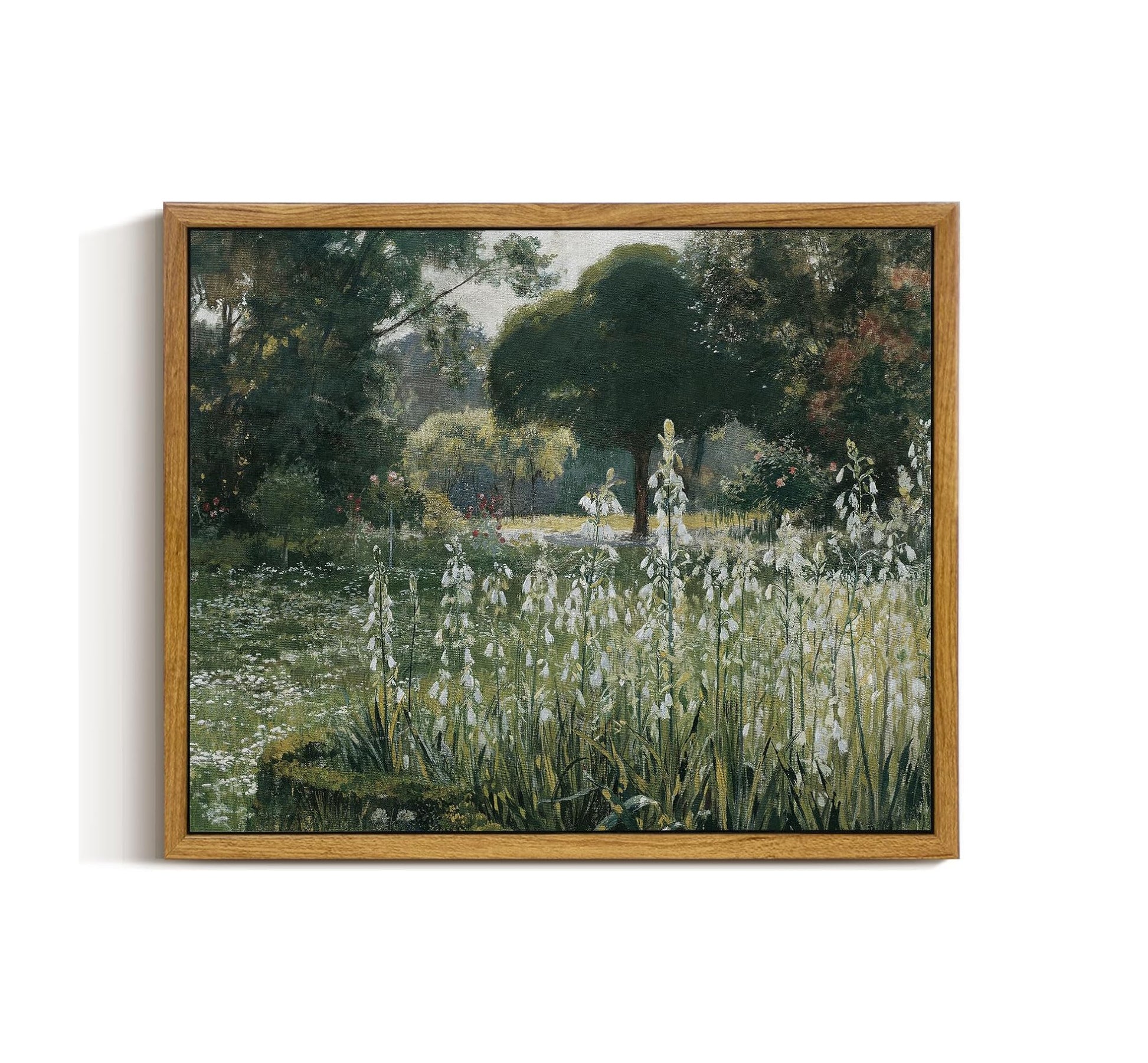 Vintage Decor, Landscape Wall Art, Meadow with Flowers Art, Modern Farmhouse Decor, Cottagecore Bedroom Bathroom Office Decorations