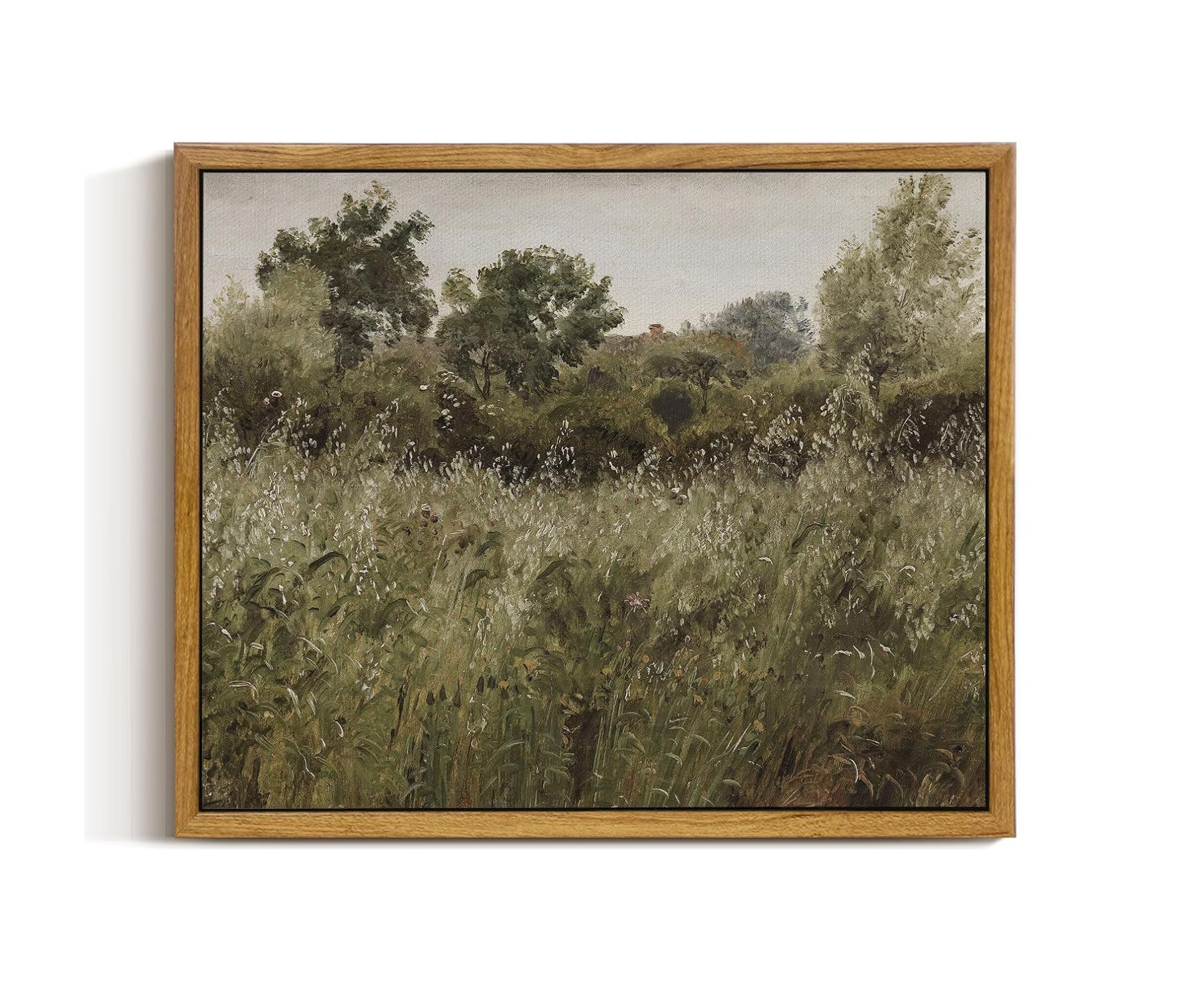 Vintage Decor, Landscape Wall Art, Meadow with Flowers Art, Modern Farmhouse Decor, Cottagecore Bedroom Bathroom Office Decorations