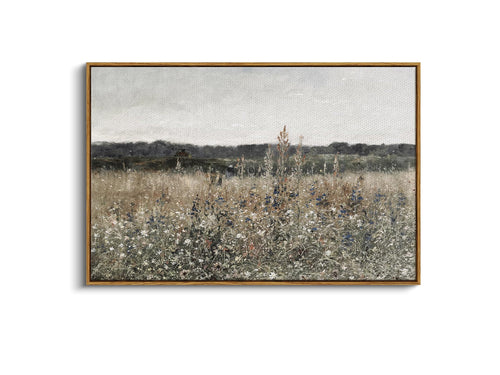 Vintage Decor, Landscape Wall Art, Meadow with Flowers Art, Modern Farmhouse Decor, Cottagecore Bedroom Bathroom Office Decorations